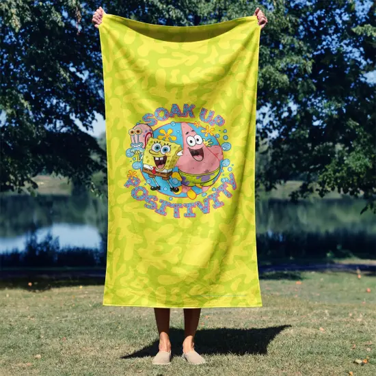 Nickelodeon Spongebob Squarepants Beach Towel Soak up postivity {4}