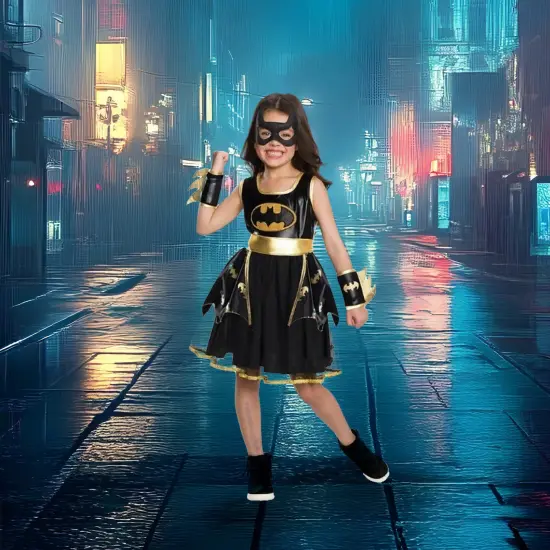 Rubies Girl's Batgirl Tutu Dress Childs Halloween Costume - Small 5-6 Black {1}