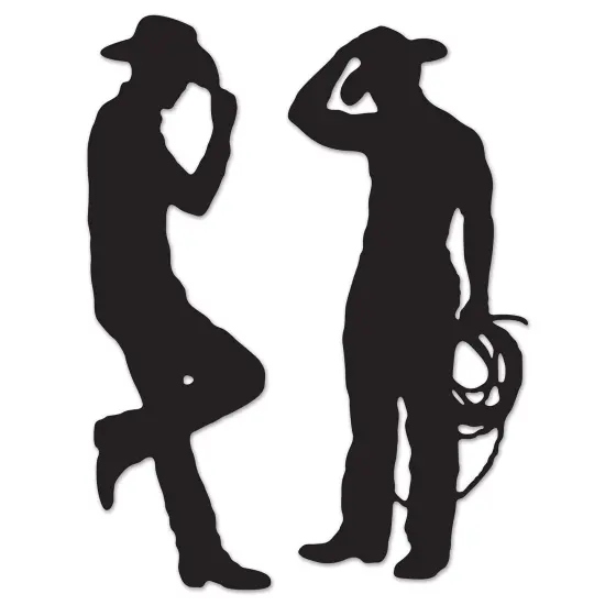 24 Pack Bulk Cowboy Party Silhouettes {1}
