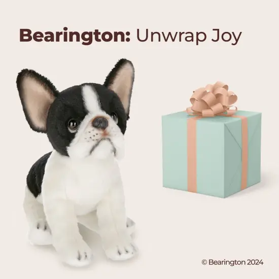 Bearington Collection Lil' Oliver The French Bulldog Stuffed Animal, 6 Inch Boston Terrier Dog Stuffed Animal, For Ages 3-14 Black {5}