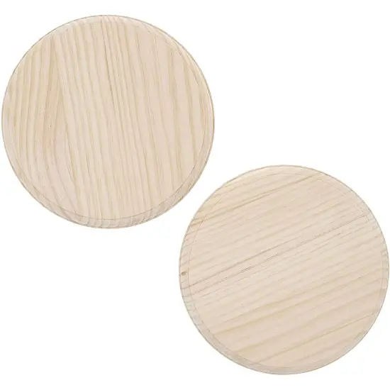 Bright Creations Unfinished Wood Round Plaques for DIY Crafts (2 Pack), 8 Inches Brown {7}