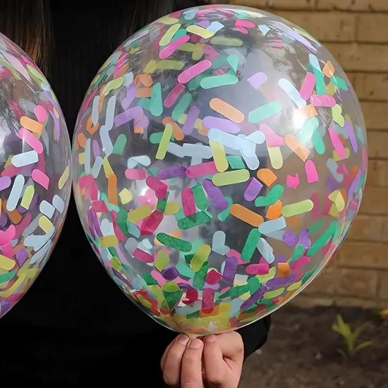 Confetti Balloons/candy confetti balloons/Ice cream sprinkle balloons/birtthday party confetti balloons for baby shower/birthday party/family parties 25pcs {3}