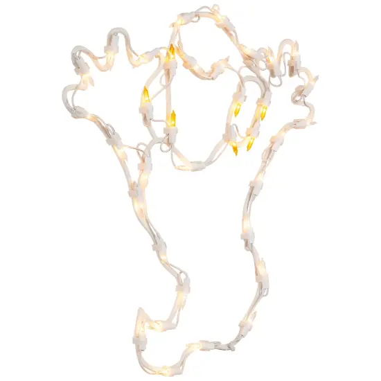 Northlight Lighted Ghost Halloween Window Decoration - 15" White {6}
