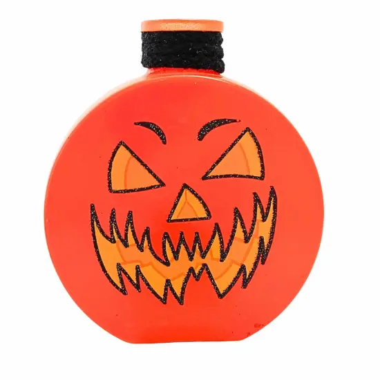 Stony Creek 4.5 Inch Halloween Pre-Lit Round Jar Halloween Lighted Glass Accent , Halloween Decor Jack-O-Lantern SOLID {3}