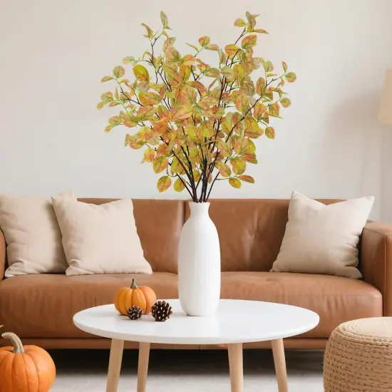 4PCS Artificial Fall Leaves Stems {3}
