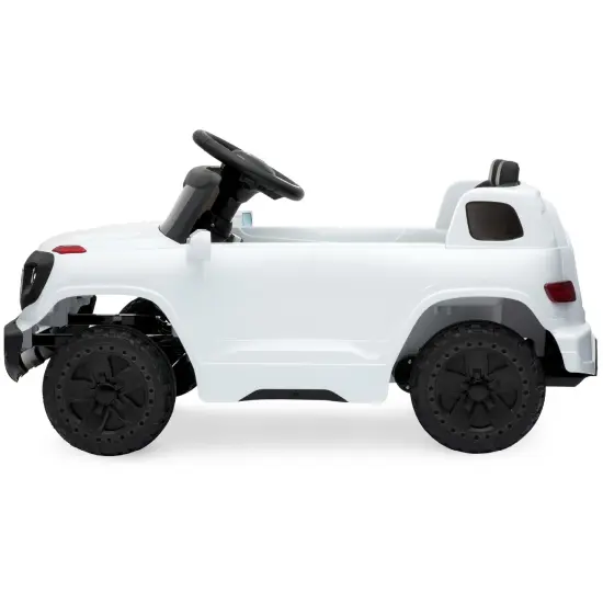 Best Choice Products 6V Kids Ride On Car Truck w/ Parent Control, 3 Speeds, LED Headlights, MP3 Player, Horn White {3}