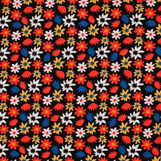 Pop Art Flowers Printed Spandex Fabric {3}