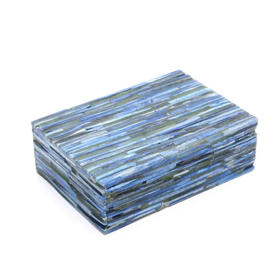 Decorative Storage Box with Bone Material In sky Blue Color - 6.25"X 4.25" X 2" {3}