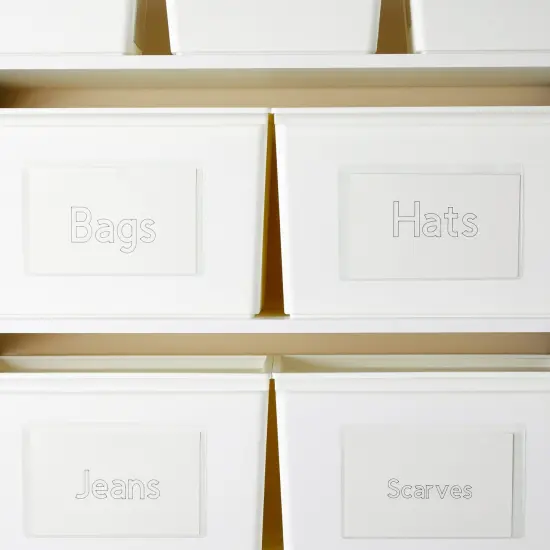 30 Pieces Clear Adhesive Pockets for Planners and Binders, Peel and Stick Index Card and Photo Pockets, Office Notebook Folder Sleeves (4 Sizes) White {3}