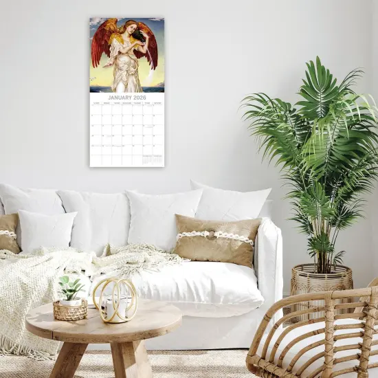 The Gifted Stationary 2026 Square Wall Calendar, Angels, 16-Month Arts & Antiques Theme Hanging Calendar with 180 Reminder Stickers, Month Planner for Home or Creative Spaces, 12x12 In Multicolor {2}