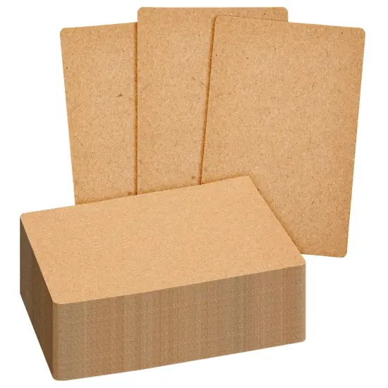 Blank 3x5 Kraft Paper Index Cards, Note Cards for Home, Office, Recipes, School Learning, Studying, Crafts, DIY, Standard Size Heavy Weighted Card Stock (100 Pack), Brown {1}