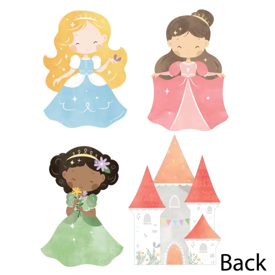 Big Dot of Happiness Princess Party Paper Cutouts, Double-Sided Castel and Princess-Shaped Decor, DIY Princess Birthday Party Essentials - Set of 20 {4}