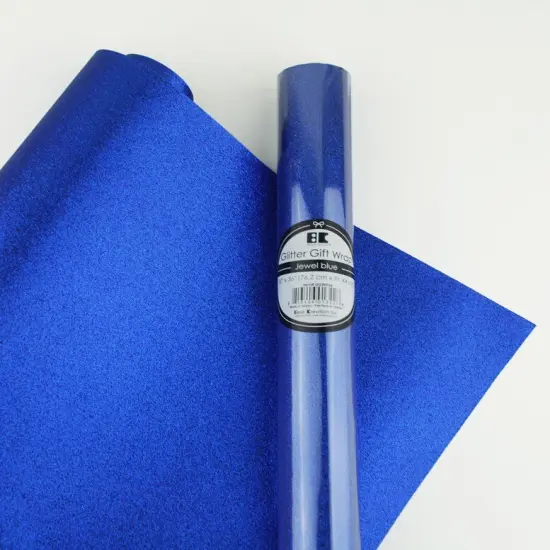Best Creation Glitter Gift Wrap, 30 x 36-Inch Jewel Blue 2 ROLLS {1}