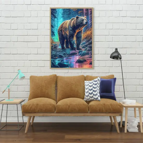 Diamond Art Kits for Adults - Polar Bear Forest Starry Night Diamond Painting Kits DIY 5D Full Drill Diamond Dots Paintings with Diamonds Gem Art and Crafts for Home Decor 12x16 Inch {5}