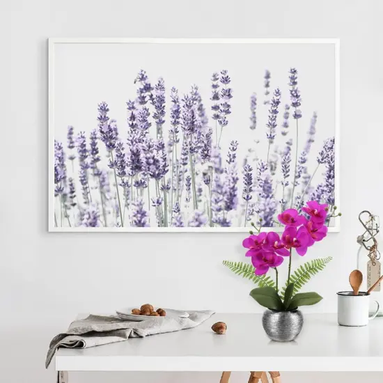 Fake Orchid Fake Flowers 13'' Purple Orchids Artificial Flowers with Silver Ceramic Vase Faux Orchid for Home Office Decor Indoor {4}