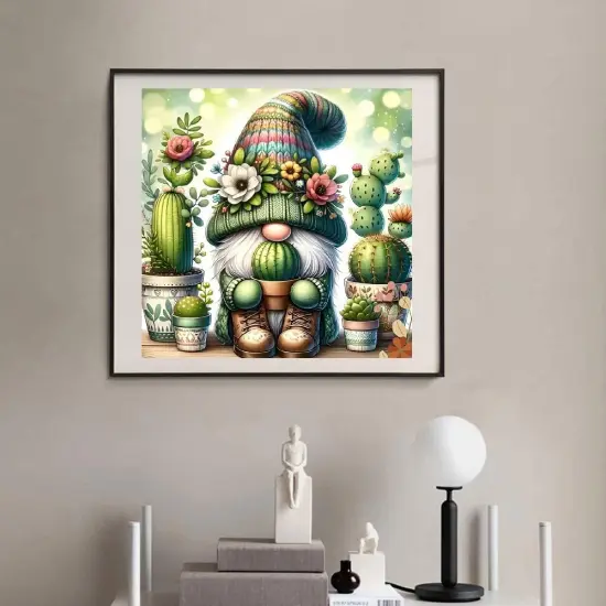 Gnome Diamond Art Kits for Adults,Diamond Art Painting Kits, DIY 5D Diamond Art for Adults, Diamond Painting Kits, Full Drill Gem Art Kits for Decoration Home Wall 14X14 Inch {5}