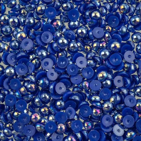 Crystal Lane DIY SS20(5mm) Plastic Pearl Flatback Rhinestones, 575pcs Dark Blue AB {1}