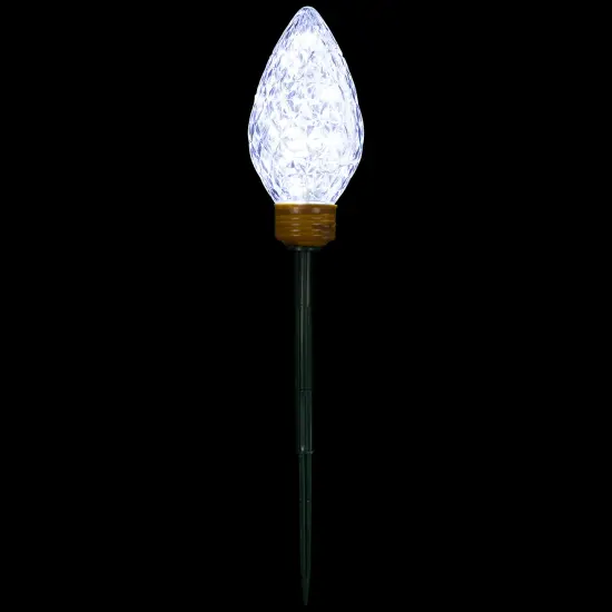 Northlight LED Lighted C9 Style Christmas Pathway Lawn Stakes - 3 ft - Clear - 3-Count {7}