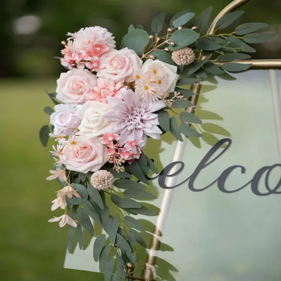 2pcs Flower Swag Arrangement with 2pcs Drapes Fabric {3}