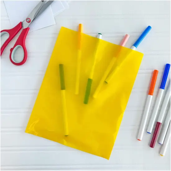 Plymor 8" x 10", Yellow 2 Mil Flat Open Plastic Poly Bags {4}
