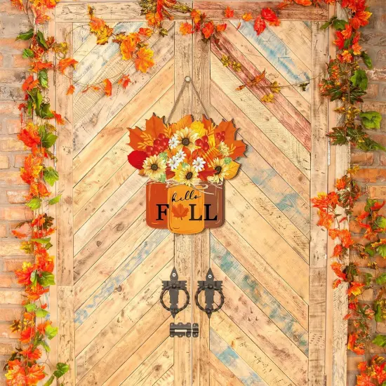 Fall Decoration for Home Thanksgiving Door Decor (Orange) {2}
