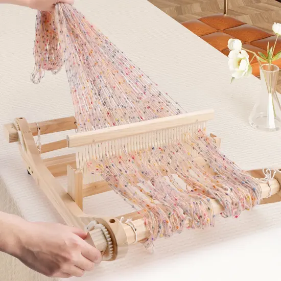 12 Inches Rigid Heddle Wooden Weaving Loom for Adults {3}