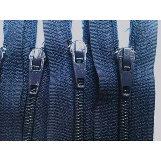 Navy Generic Nylon Zippers #3 Coil Closed Bottom {1}