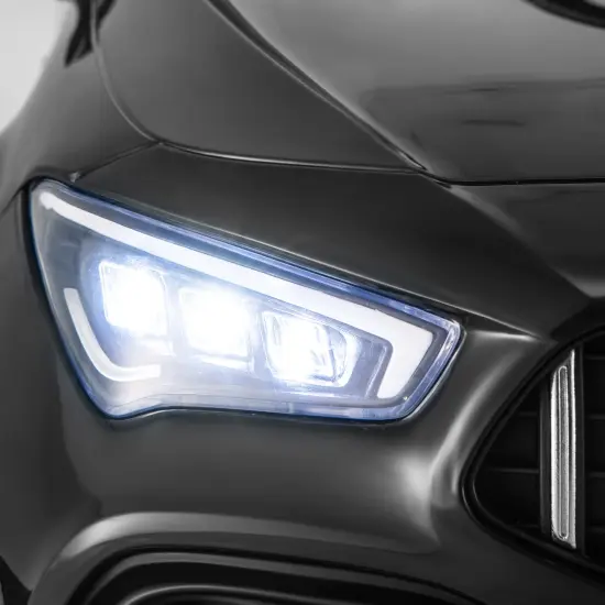 12V Mercedes-Benz AMG CLA 45 Kids Ride-On Car with Remote Control & LED Lights Black {5}