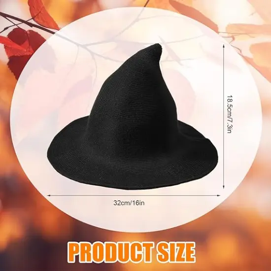 12 Pieces Halloween Knitted Witch Hat {4}
