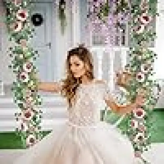 Rose Vine Faux Floral Garland for Wedding {6}