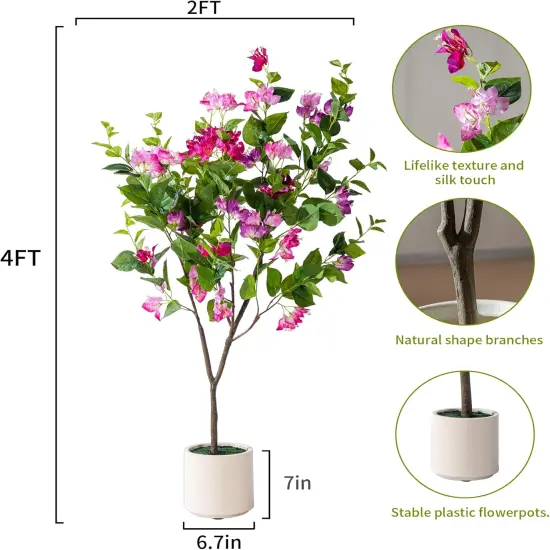 4FT Artificial Bougainvillea Tree {2}