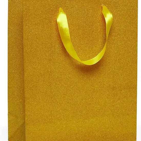 Glitter Grain Euro Totes 10 1/4'' x 4 3/4'' x 12 5/8'' for Stylish Packaging Gold {5}