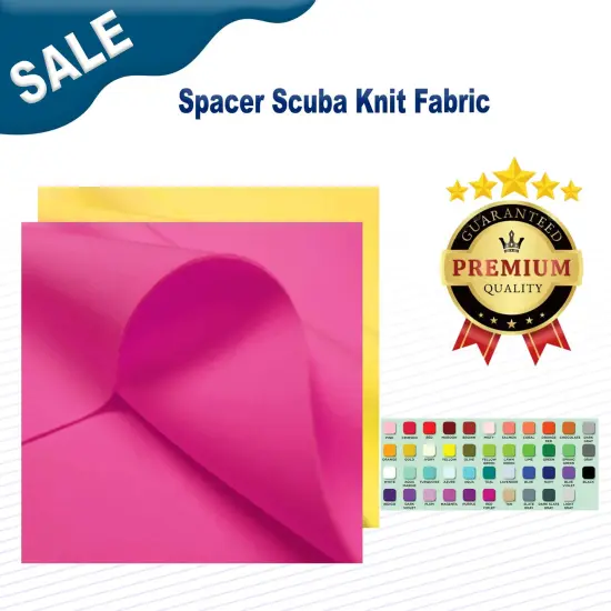 Spacer Scuba Knit Fabric Sedona Blue {2}