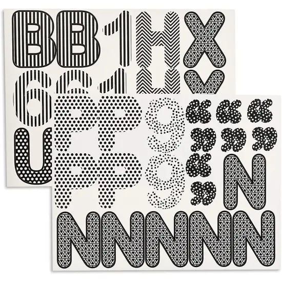 Juvale Bulletin Board Alphabet Letters and Numbers (144 Count) Black {6}