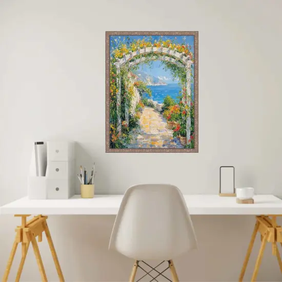 Slim Silver Pewter Leaf Floral Star Picture Frame 36x48 frame {3}