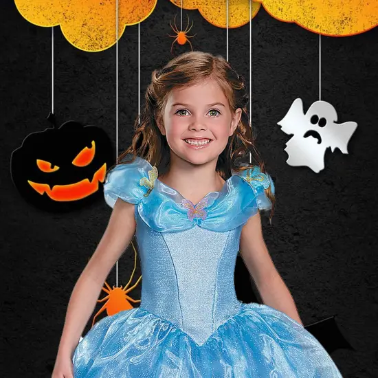 Girl's Cinderella Movie Costume Fairytale Princess Dress with Butterflies {4}