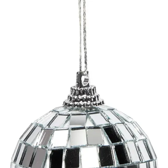 Okuna Outpost 36 Pack Silver Disco Ball Ornaments - 2-Inch Christmas Decorations - Disco Ornaments for Christmas Trees & Living Rooms {5}