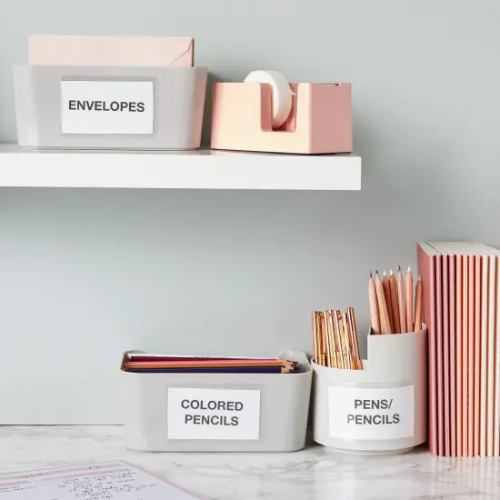 30 Pieces Clear Adhesive Pockets for Planners and Binders, Peel and Stick Index Card and Photo Pockets, Office Notebook Folder Sleeves (4 Sizes) White {2}