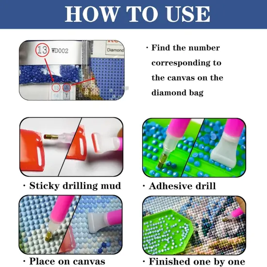 DIY Diamond Art Kit for Adults Wolf, 5D Diamonds Painting Kit Craft Gem Art Animal Full Round Drill(13.8x13.8inch/35x35cm) {5}