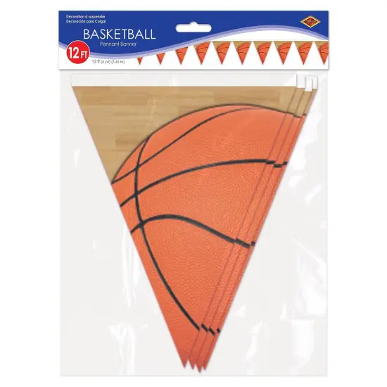 12 Pack Bulk Basketball Party Pennant Banner {2}