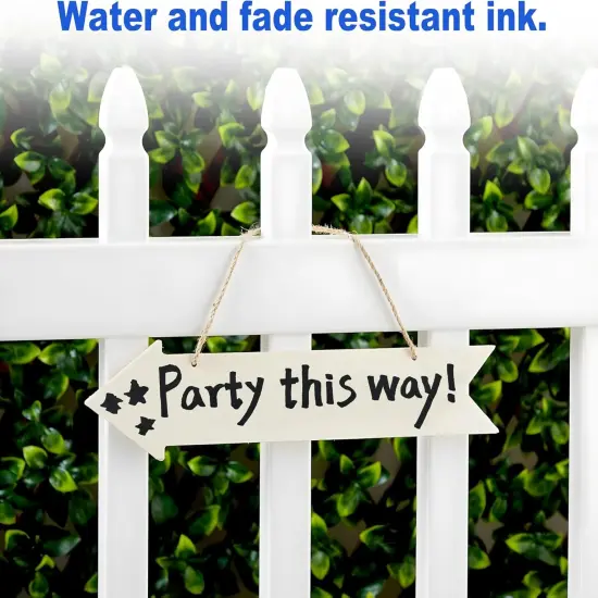 Permanent Markers 36 Variety Pack Bulk,Featuring Ultra-Fine,Chisel Tip,And Fine Tip Marker Set,Writing And Poster Black Markers,Works on Plastic,Wood,Stone,Metal and Glass for Doodling, Marking {5}