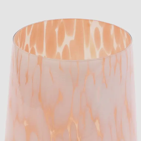 Modern And Decorative White Splutter Hurricane Glass Vase-7X10 Inch {3}