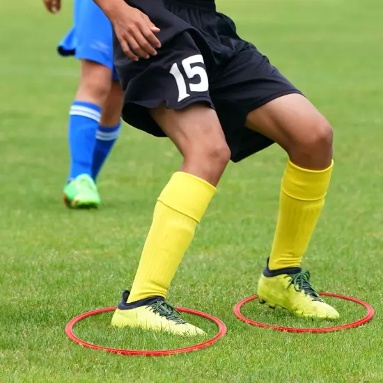 24 Pack Agility and Speed Training Rings for Trainers, Gyms, Athletics, Exercise (15.75 Inches) Multicolor {2}