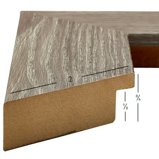 24x24 Picture Frame, American Barn 2 Inch MDF Moulding, Wall Display Frame for Art, Posters, or Photos by wallsthatspeak Gray {3}