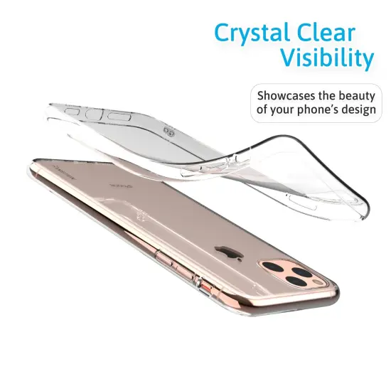 Insten Ultra Slim Soft TPU Rubber Protective Cover Compatible with iPhone 11 Pro 5.8" 2019 [Reinforced Camera Lens Protection / Shock-Resistant] Clear {5}