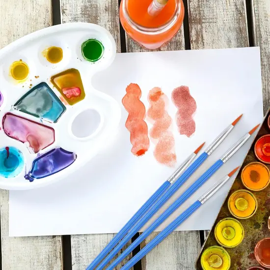 60 Pcs Round Paint Brushes,Small Brush Bulk for Detail Painting {3}