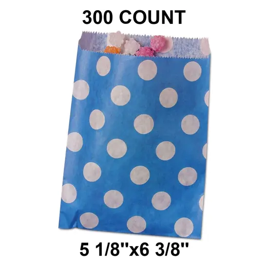 Versatile Large Dots Merchandise Bags 5 1/8" x 6 3/8" Royal {1}