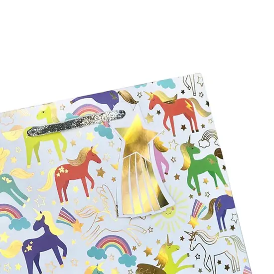 Vibrant Patterned Gift Bags 10" X 4" X 8" {5}