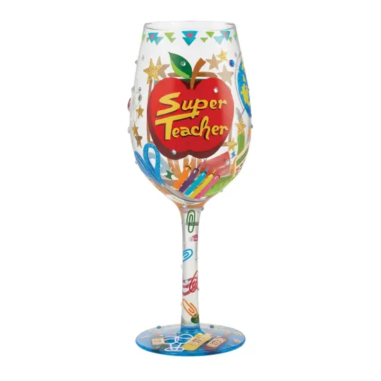 Enesco Lolita Super Teacher Wine Glass {2}