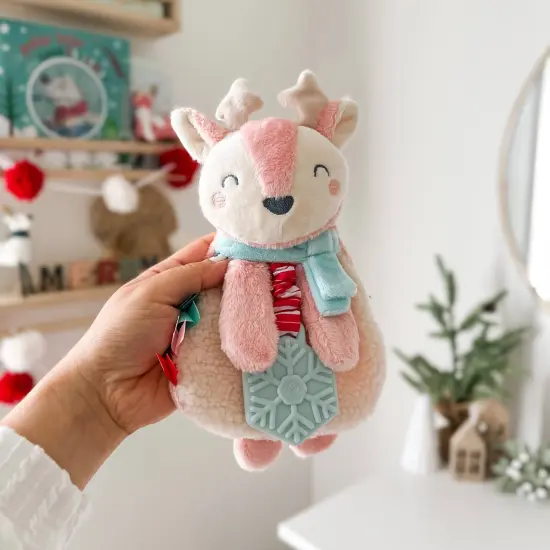 HOLIDAY REINDEER PLUSH TEETHER TOY {2}